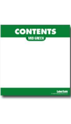 Content Label - Water Resistant - 3.25" x 3.25 - Mid Green - Sheet 6