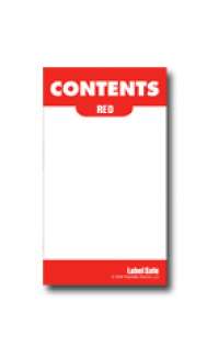 Content Label - Adhesive  - 2" x 3.5" - Red - Sheet of 10