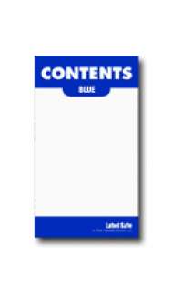 Content Label - Water Resistant - 2" x 3.5"- Blue - Sheet 10