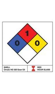 NFPA Label - 3.25" x 3.25" - Water Resistant Paper  (1 sheet of 6 labels)
