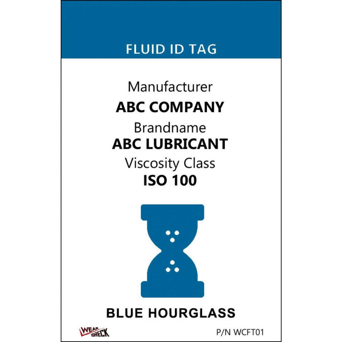 Custom ID Label - 2.2" x 3.4" - Plastic Card - Single Side - Blue