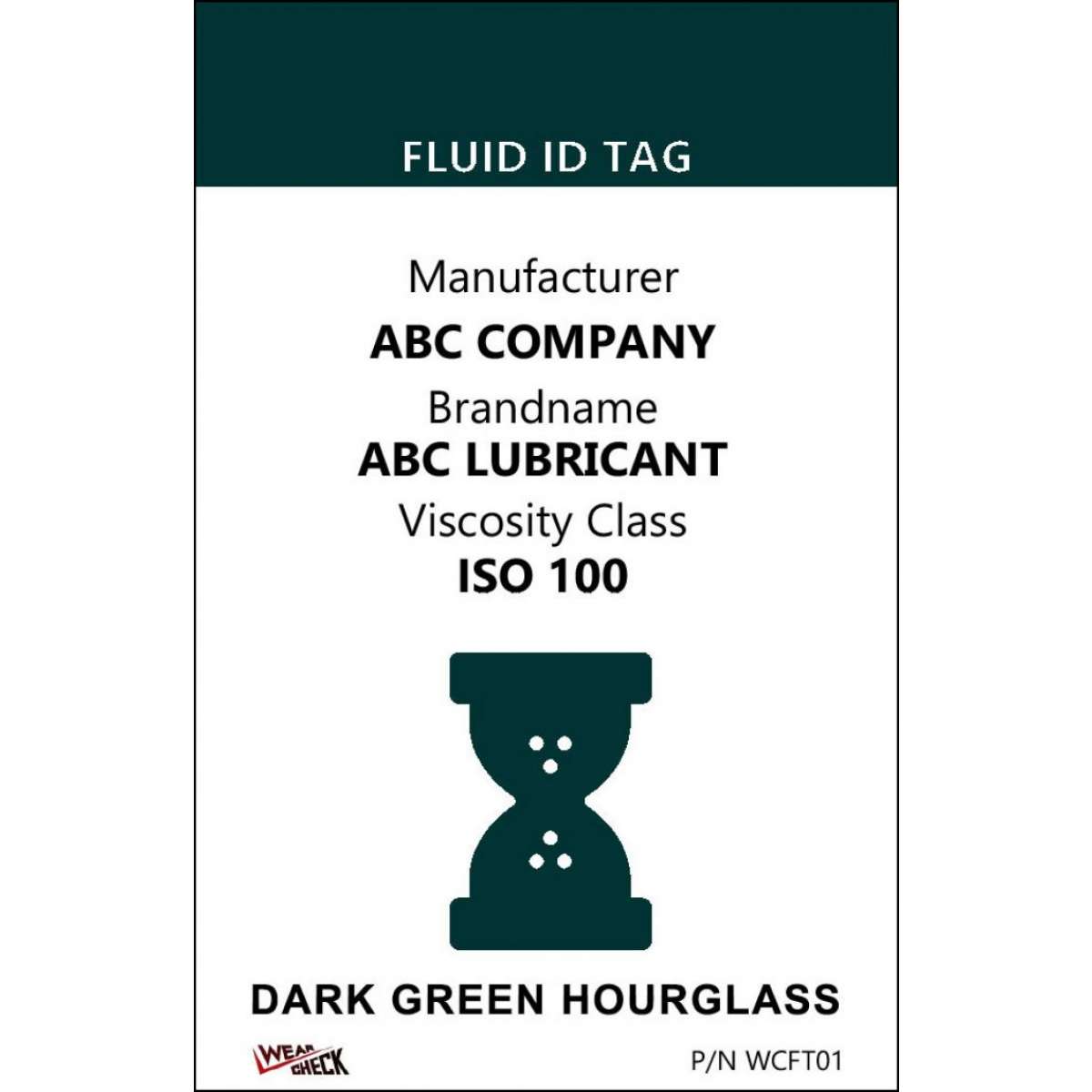 Custom ID Label - 2.2" x 3.4" - Plastic Card - Single Side - Dark Green