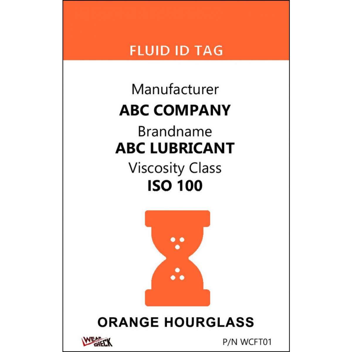 Custom ID Label - 2.2" x 3.4" - Plastic Card - Single Side - Orange