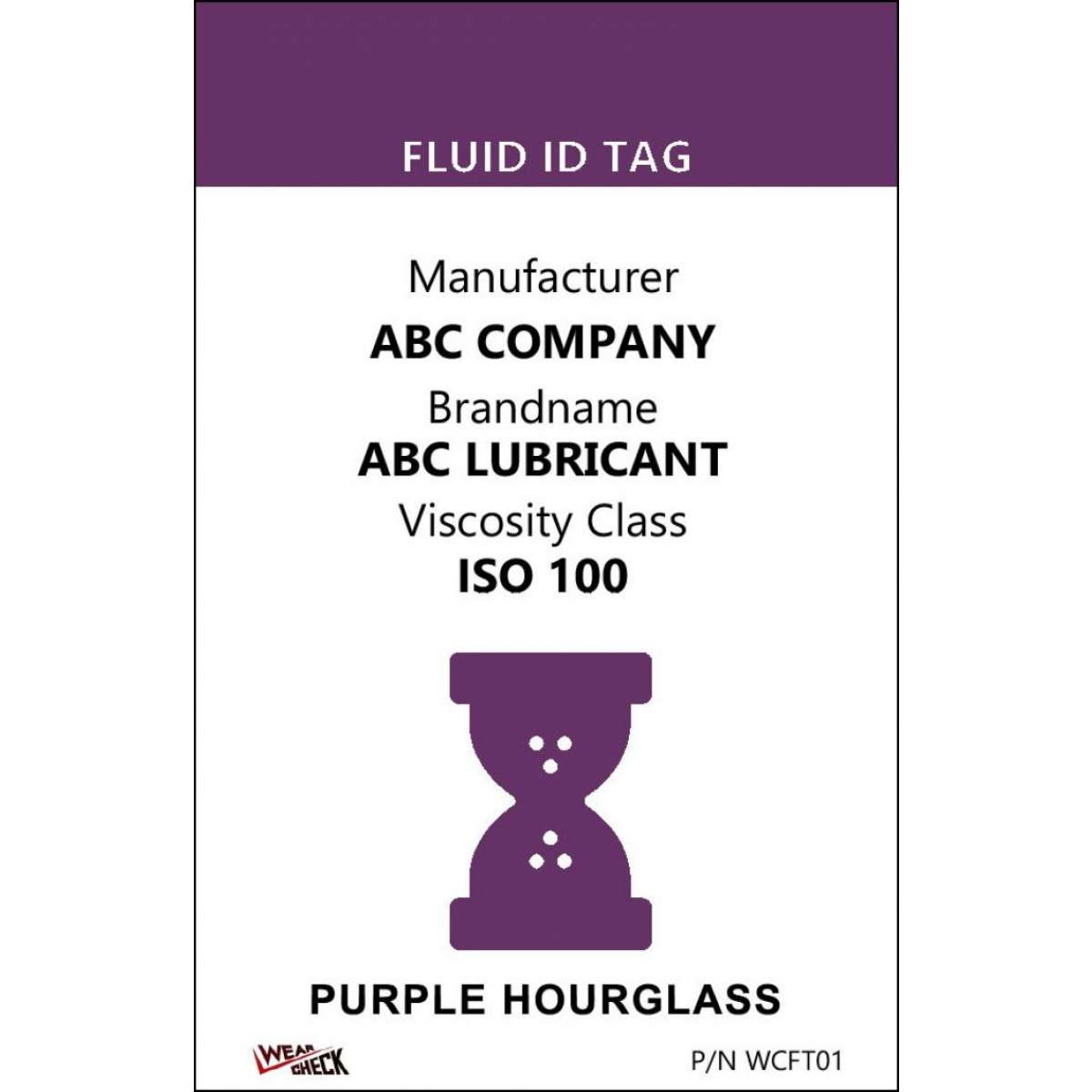 Custom ID Label - 2.2" x 3.4" - Plastic Card - Single Side - Purple