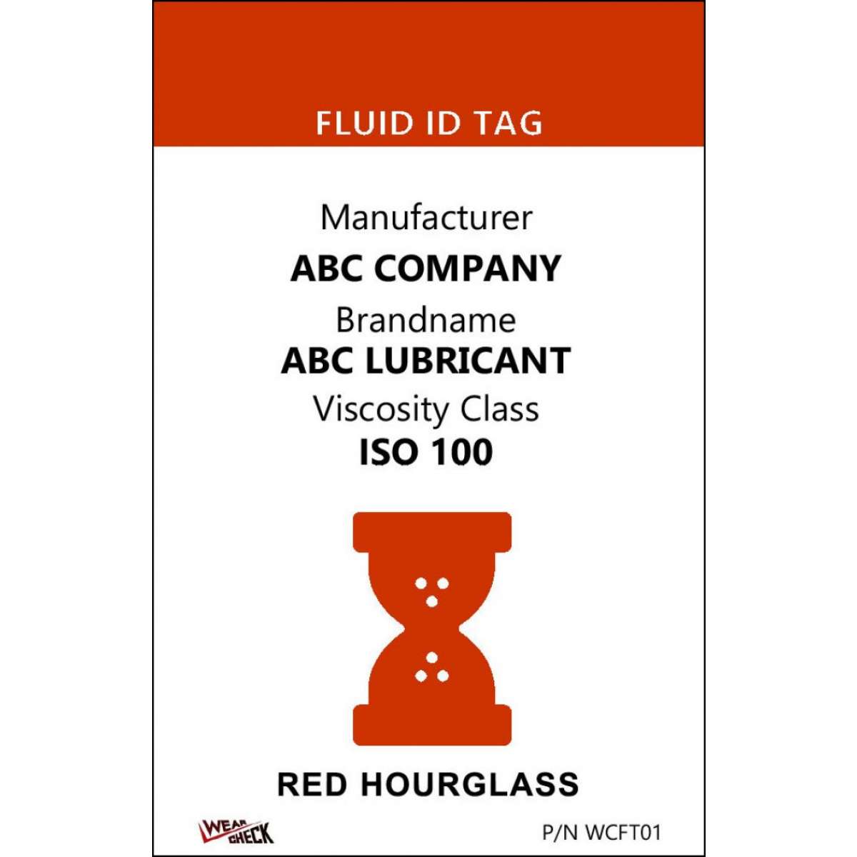 Custom ID Label - 2.2" x 3.4" - Plastic Card - Single Side - Red