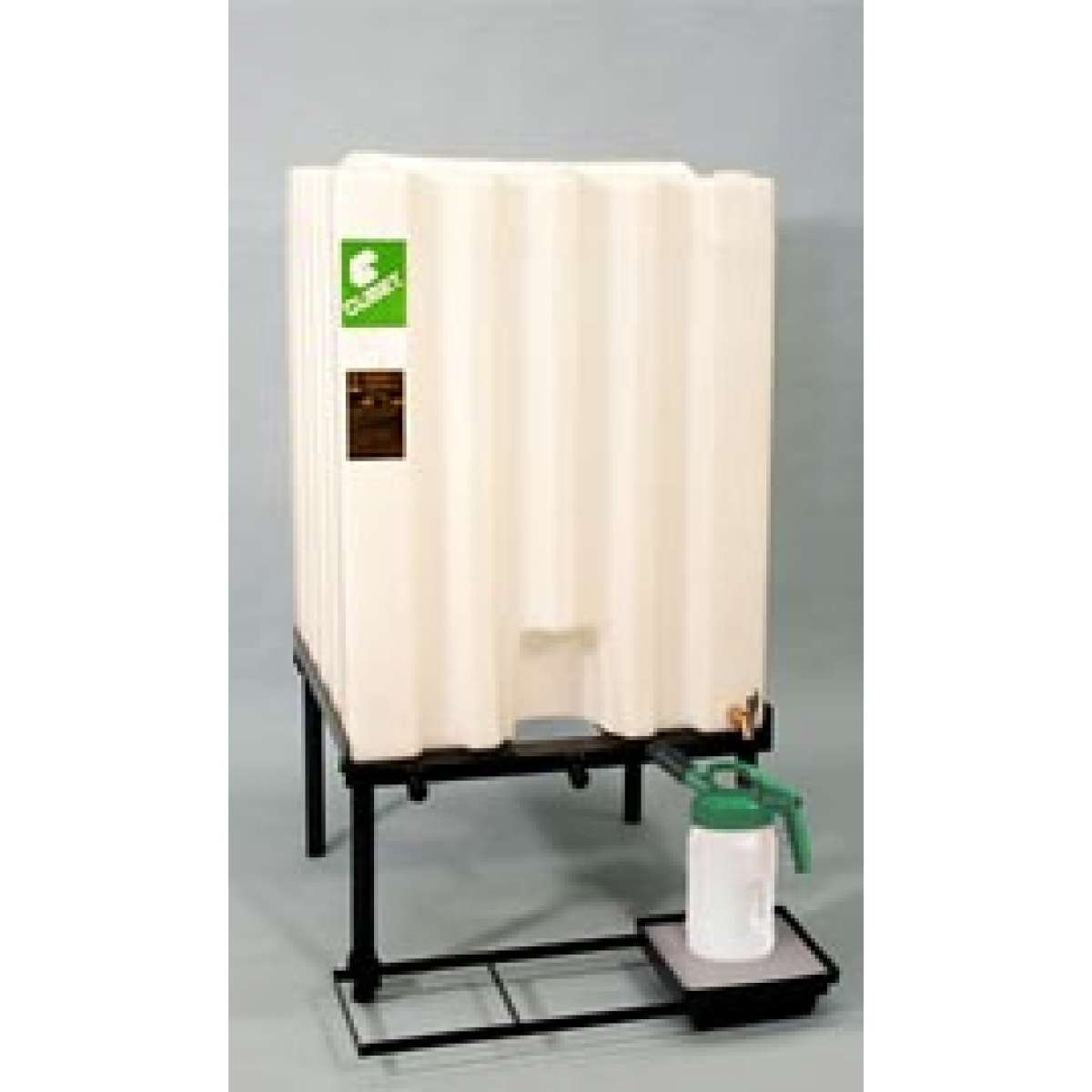 1 x 145 Gallon (550 L) Poly Container System with stand and drip tray 1 x 145 Gallon (550 L) Poly Container System with stand and drip tray