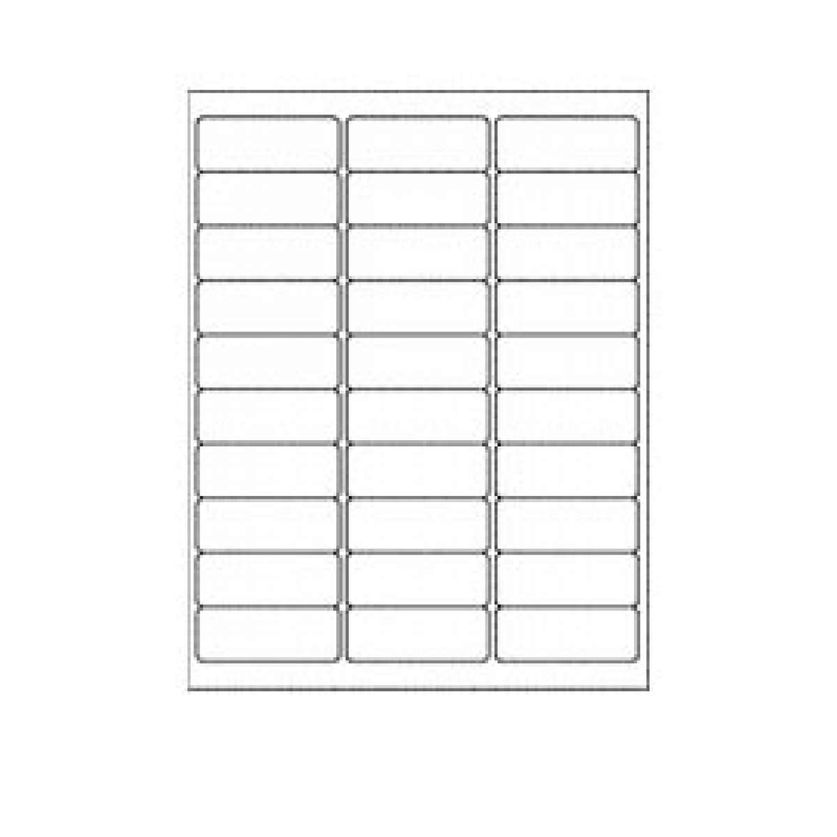 Box of Labels (100 sheets) - 3 x 10 Adhesive / Removable Labels (30 labels per page)