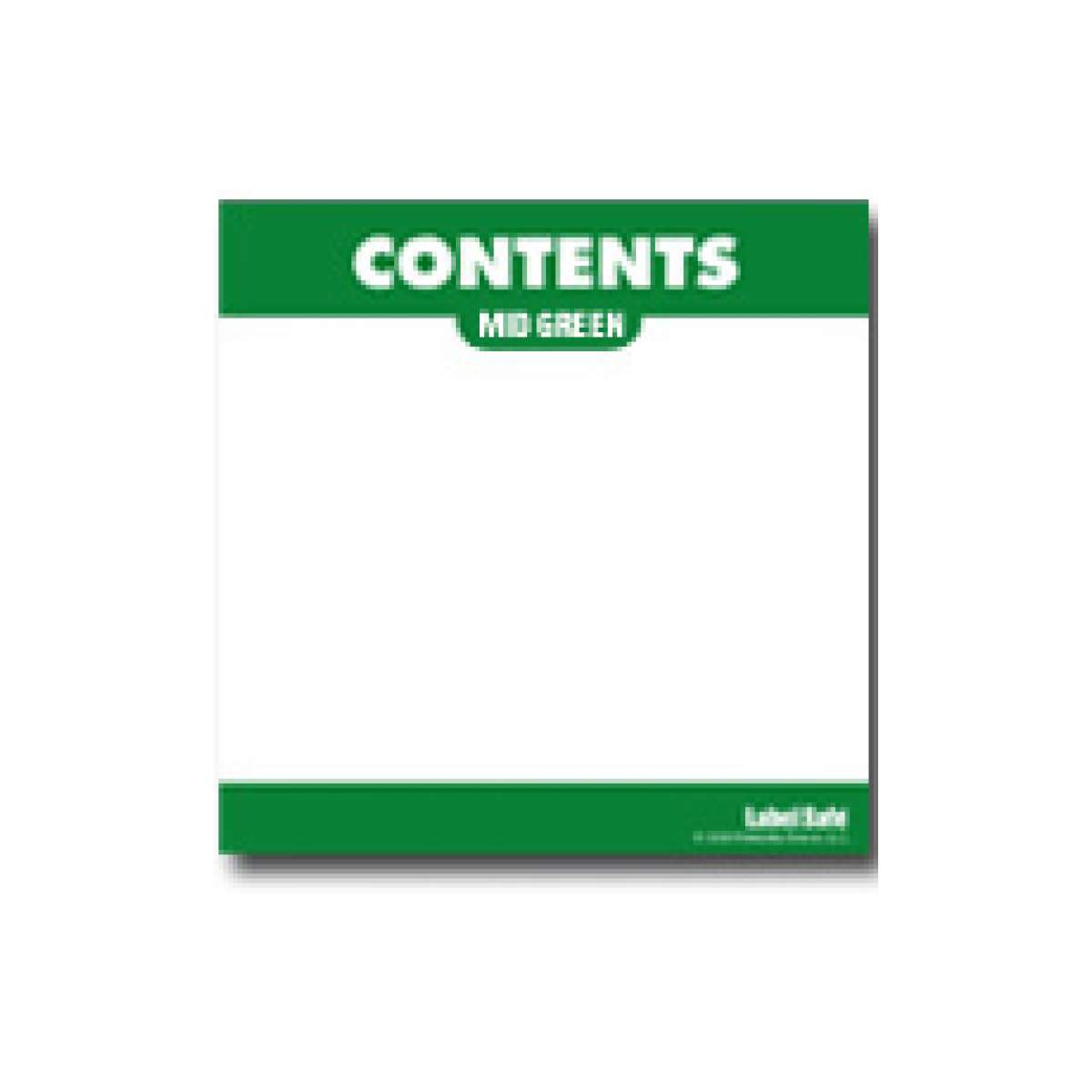 Content Label - Water Resistant - 3.25" x 3.25 - Mid Green - Sheet 6