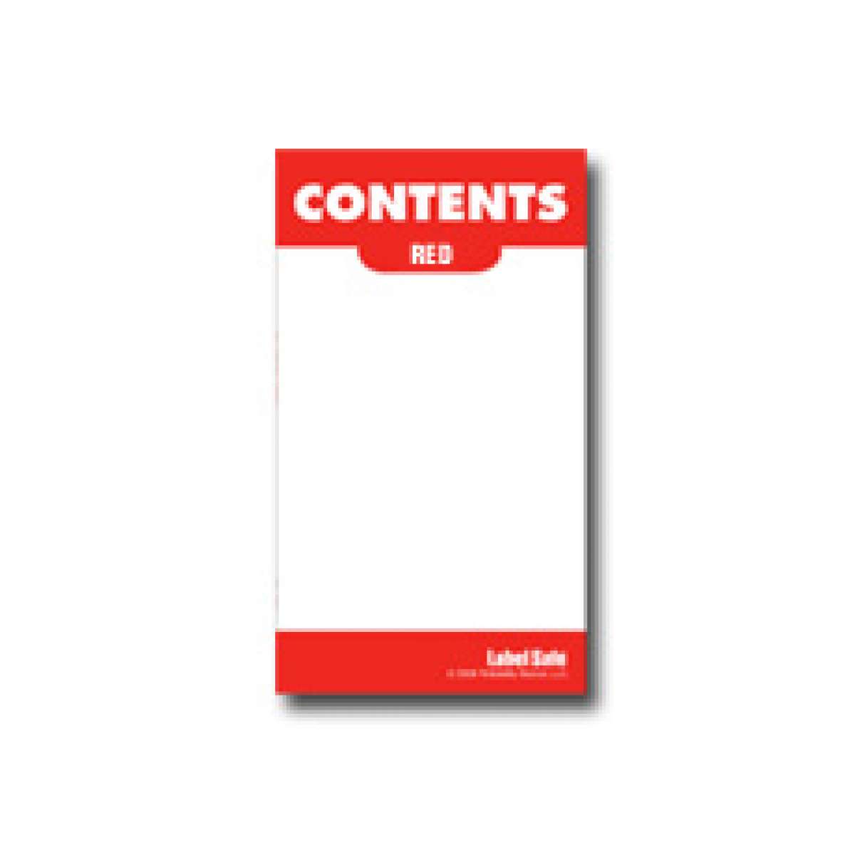 Content Label - Adhesive  - 2" x 3.5" - Red - Sheet of 10