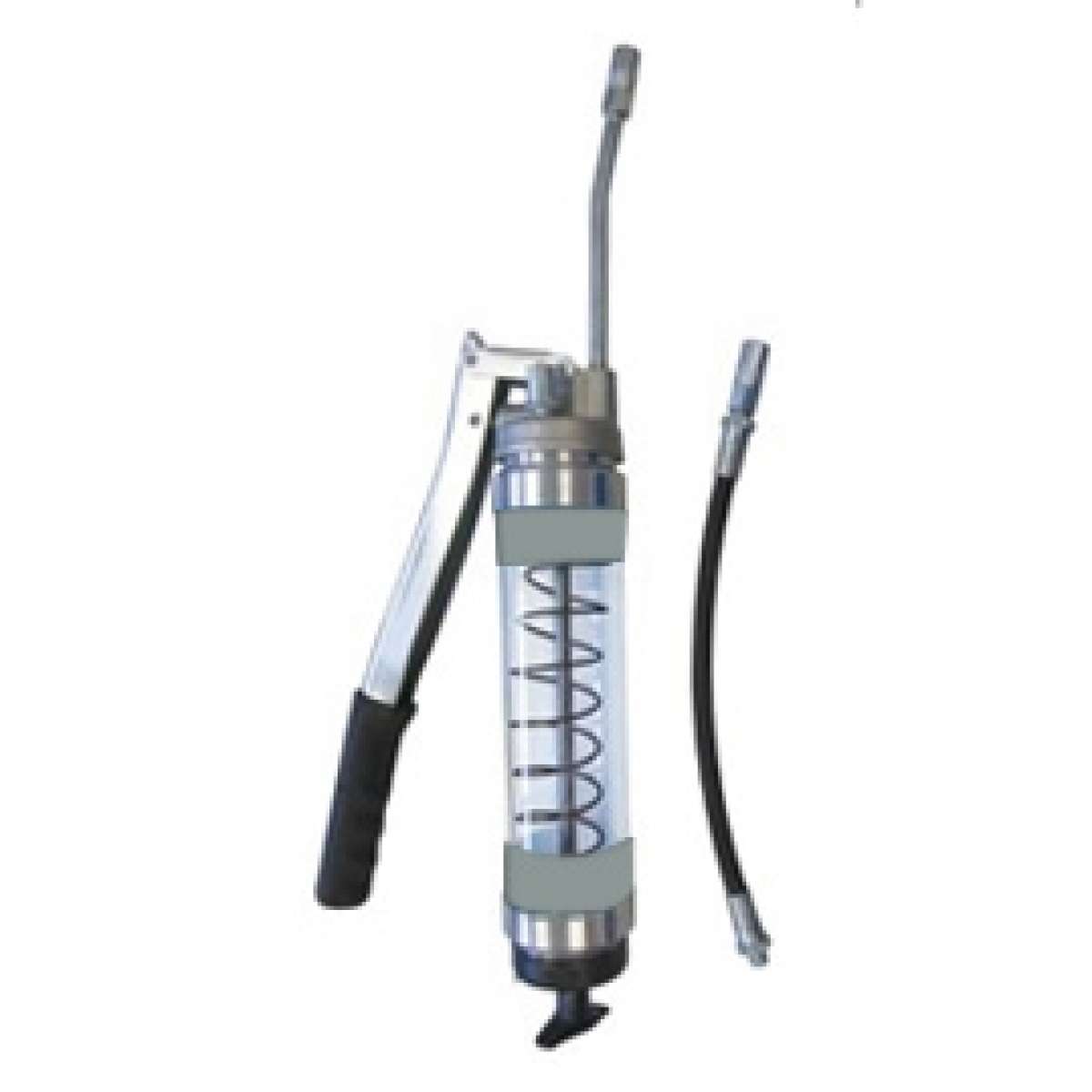 Heavy Duty Clear Lever Grease Gun - Gray Heavy Duty Clear Lever Grease Gun - Gray