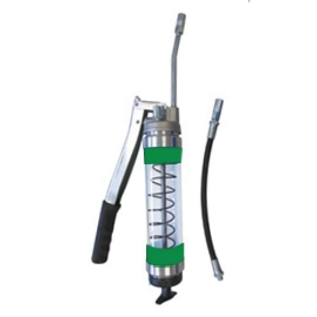 Heavy Duty Clear Lever Grease Gun - Mid Green