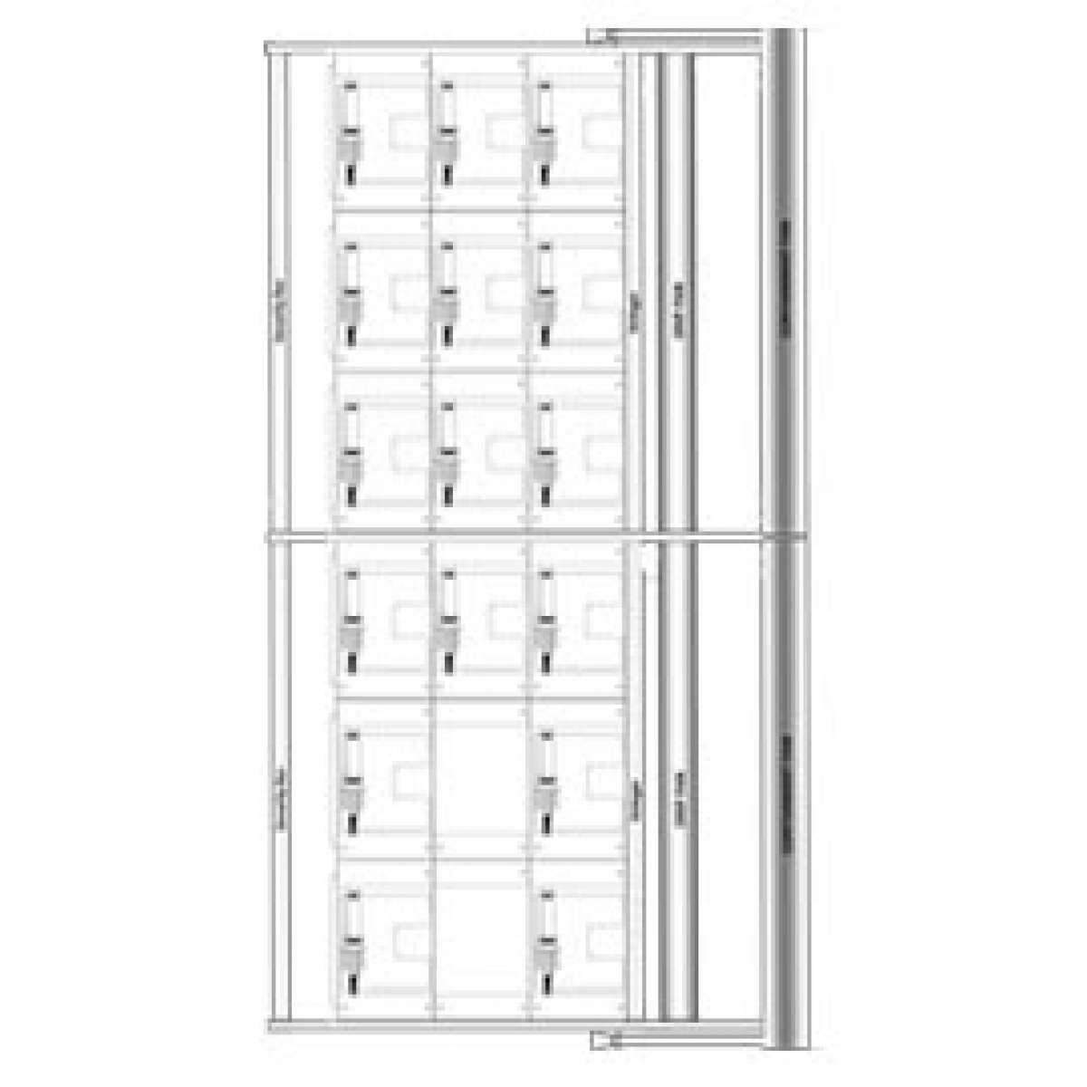 3 x 6 - 70 Gallon (265 L) / 140 Gallon (550 L) Poly Container System