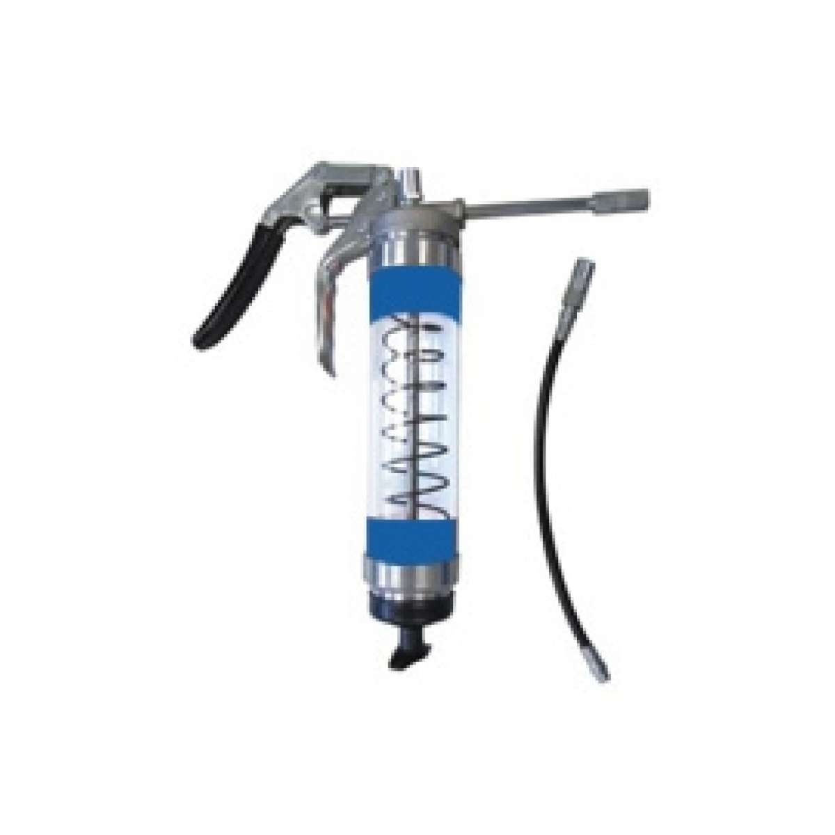 Heavy Duty Clear Pistol Grip Grease Gun - Blue