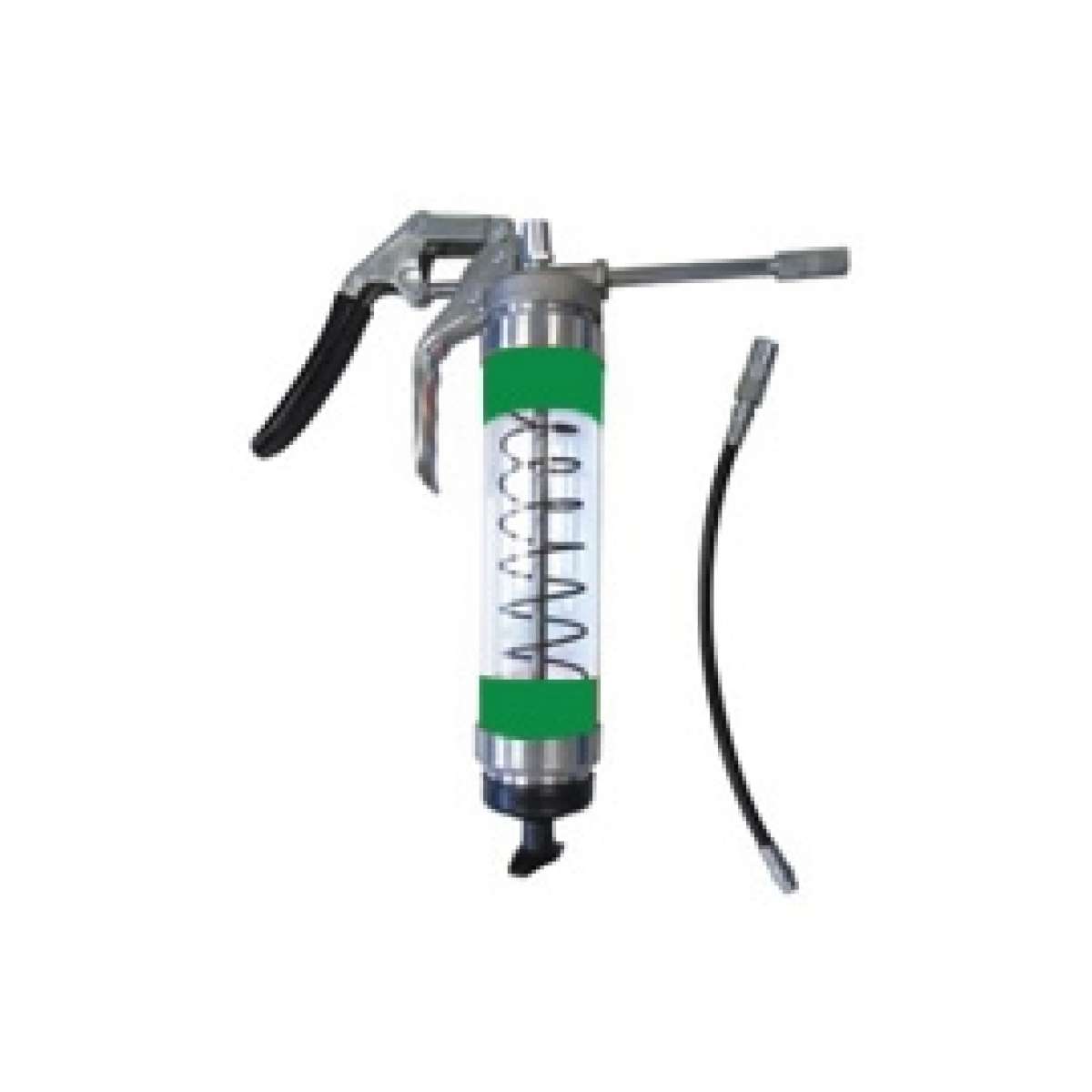 Heavy Duty Clear Pistol Grip Grease Gun - Mid Green