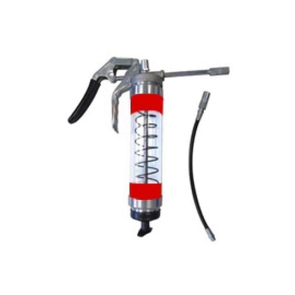 Heavy Duty Clear Pistol Grip Grease Gun - Red Heavy Duty Clear Pistol Grip Grease Gun - Red