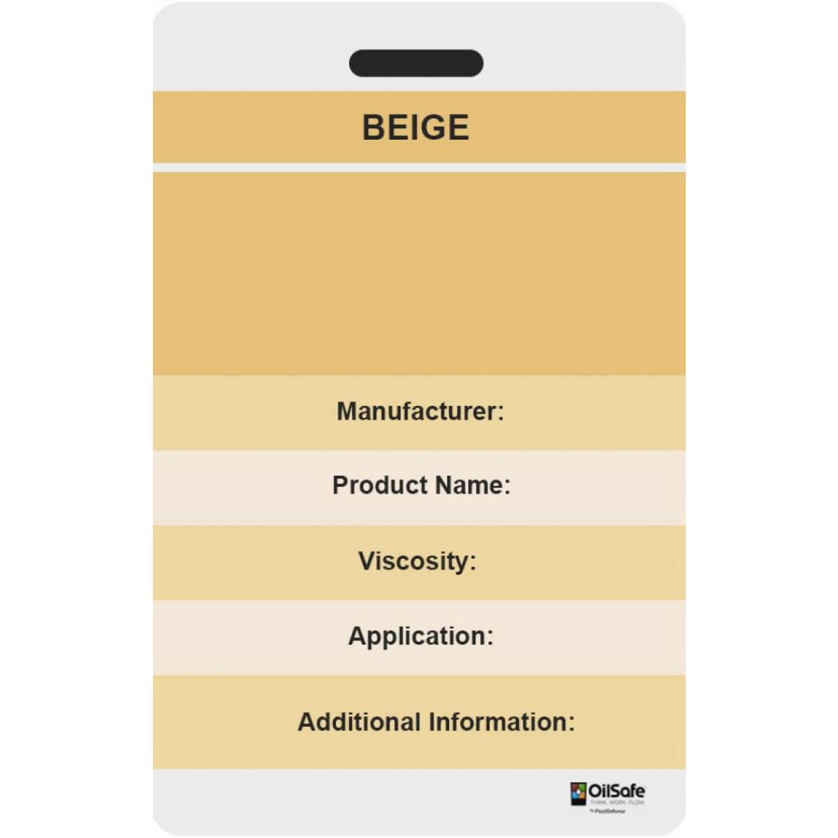 Custom ID Label - 2.2" x 3.4" - Plastic Card - Single Side - Beige Custom ID Label - 2.2" x 3.4" - Plastic Card - Single Side - Beige