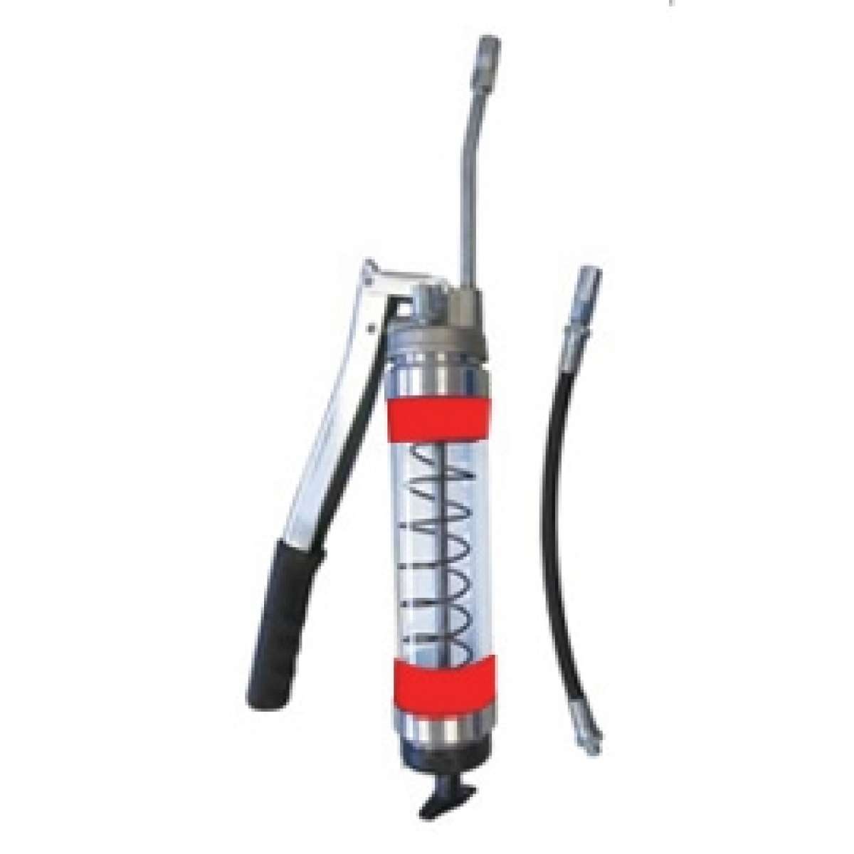 Heavy Duty Clear Lever Grease Gun - Red Heavy Duty Clear Lever Grease Gun - Red