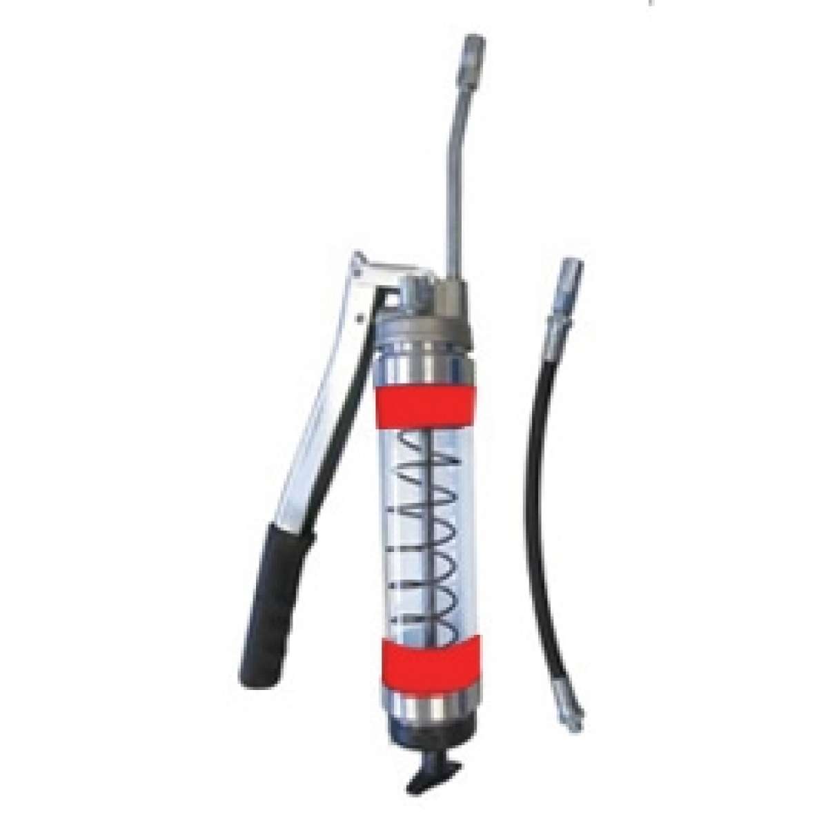 Heavy Duty Clear Lever Grease Gun - Red