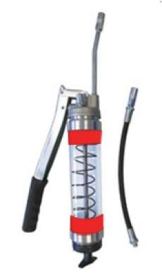 Heavy Duty Clear Lever Grease Gun - Red