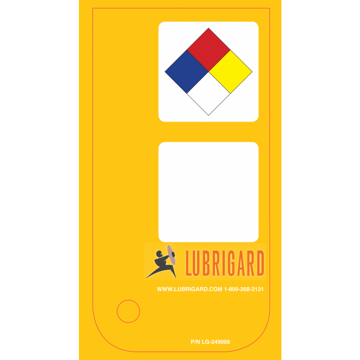 Mini Tank Label (Adhesive) - Yellow Mini Tank Label (Adhesive) - Yellow