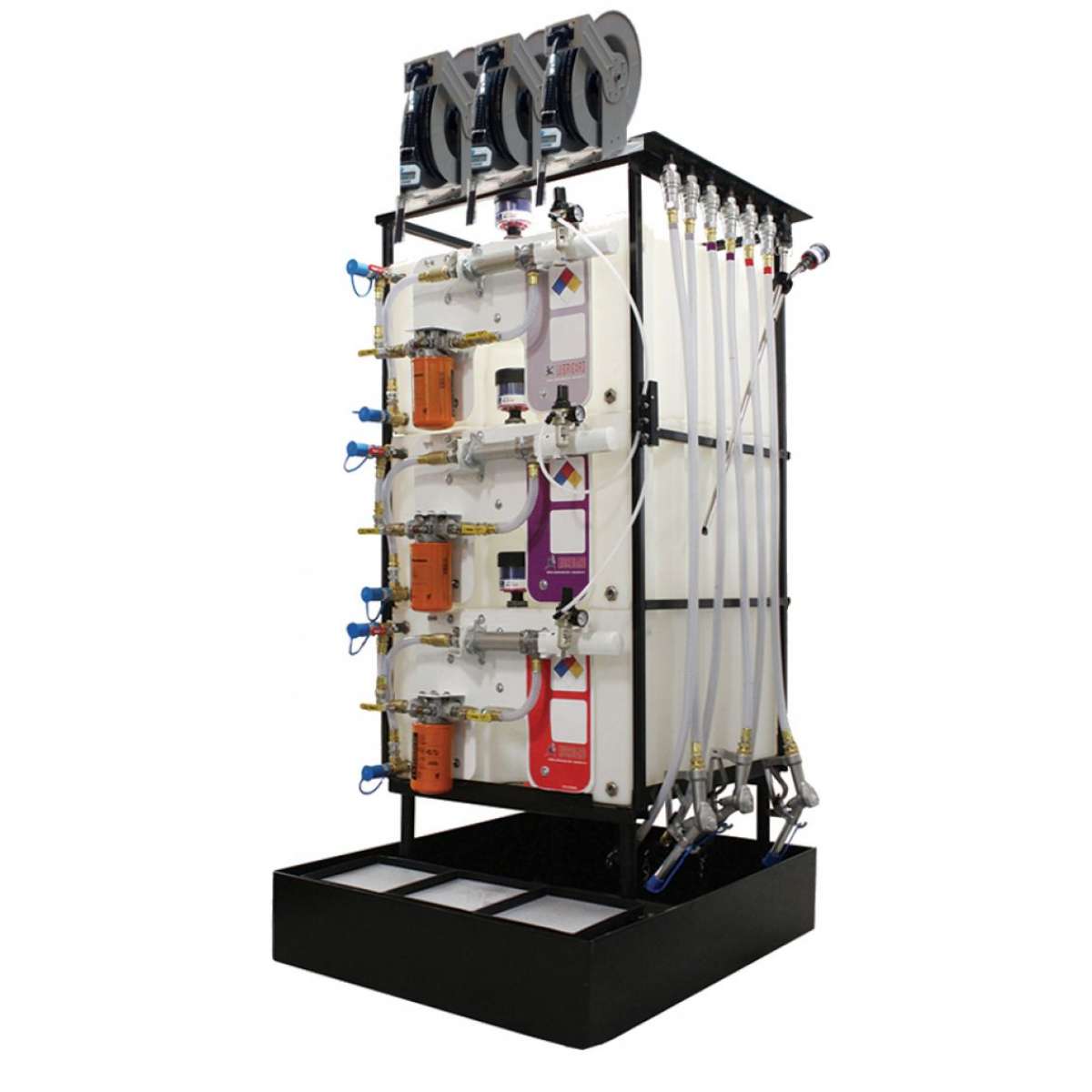 3 X 70 Gallon (265 L) Poly Container System with hose reel 3 X 70 Gallon (265 L) Poly Container System with hose reel