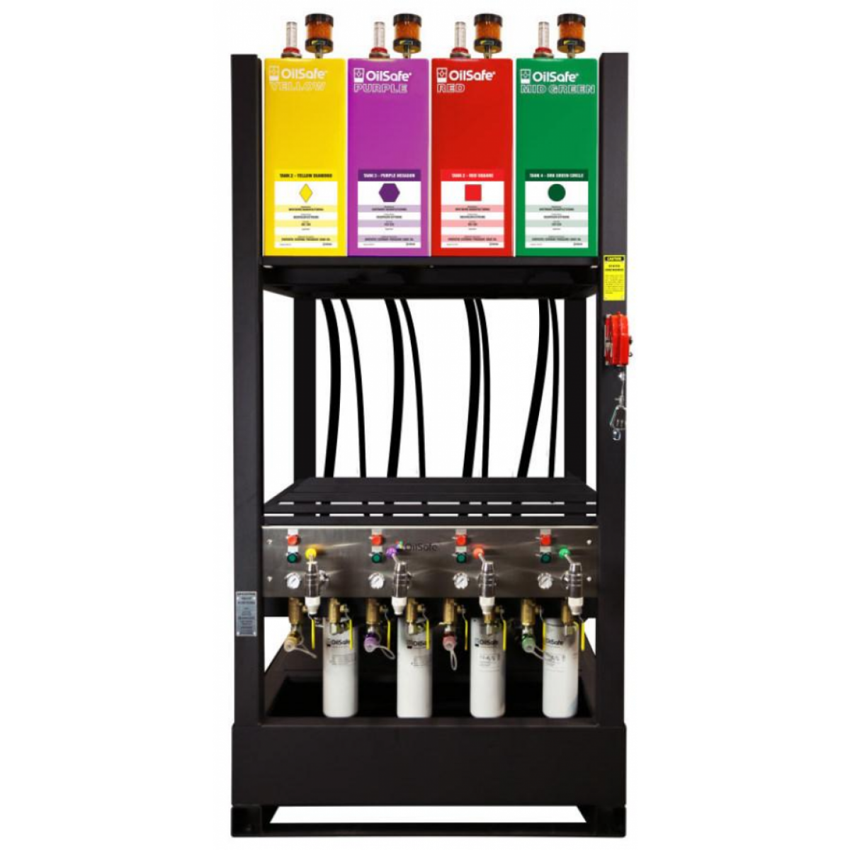 Fluid Defense Bulk Oil Storage System Advanced - 4 x 30 Gallon -- Lubrigard.com Fluid Defense Bulk Oil Storage System Advanced - 4 x 30 Gallon -- Lubrigard.com