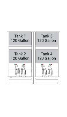 Bulk Oil Storage System Advanced - 4 x 120 Gallon