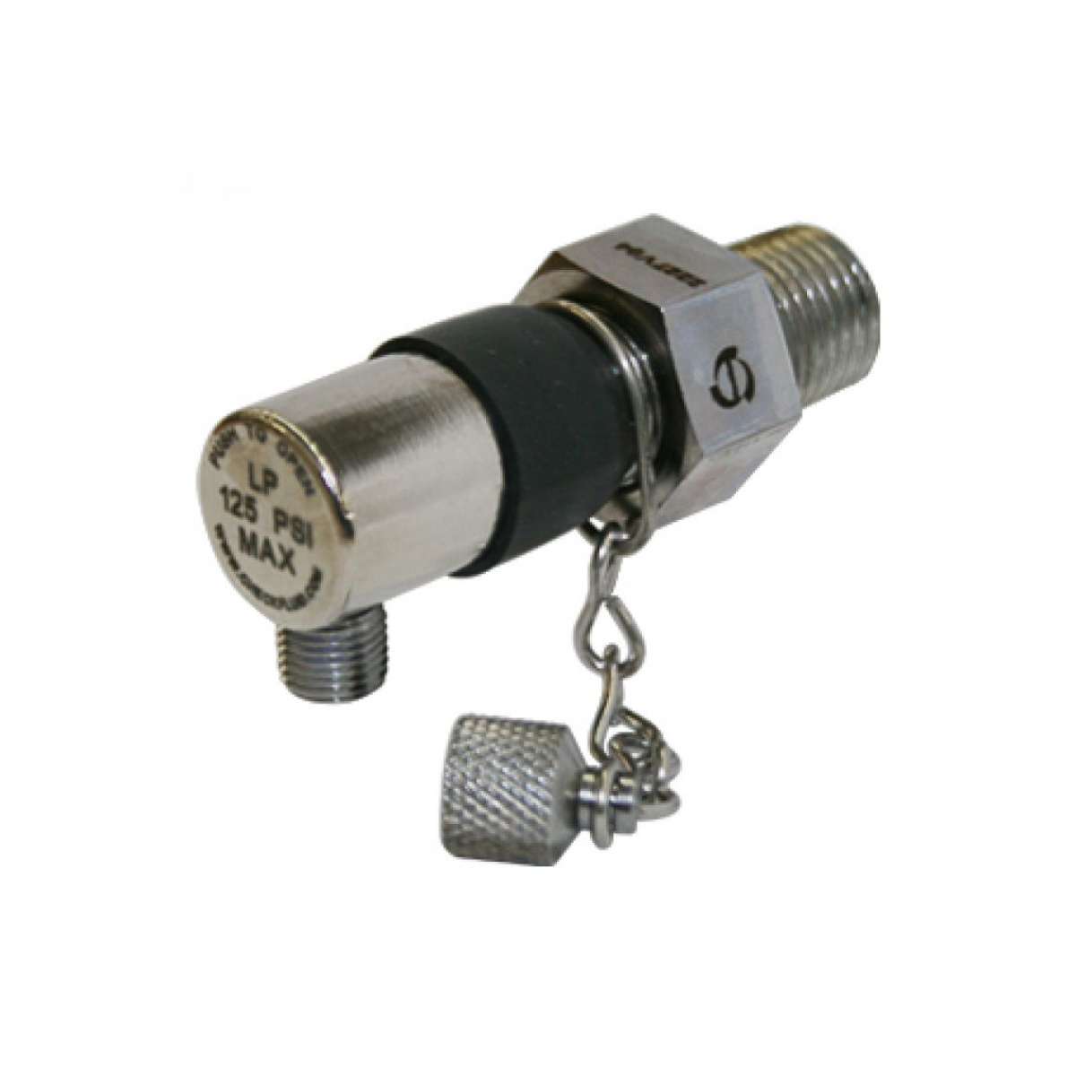 LP Pushbutton Valve, 7/16" - 20 ORB w/ Lock Nut, Viton, 316 SS LP Pushbutton Valve, 7/16" - 20 ORB w/ Lock Nut, Viton, 316 SS