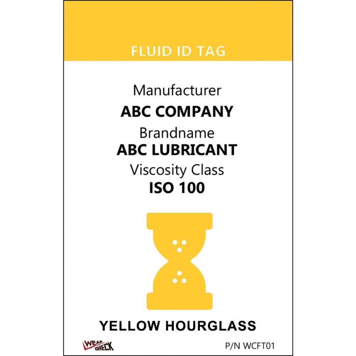 Custom ID Label - 2.2" x 3.4" - Plastic Card - Single Side - Yellow