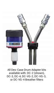 Drum Adapter ISO B BSPP, 1inch Drain, 3/4inch Fill, Std Minimess Smpl Valve, DC-2 Breather, Black