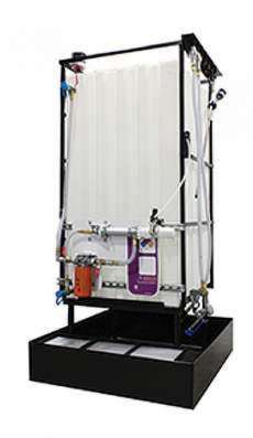 1 X 330 Gallon (1250 L) Poly Container System with Hydraulic hoses with upgraded dispensing handle