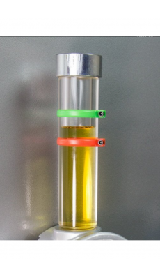 9" Oil Level Indicator Column 1" NPT with level rings and breather