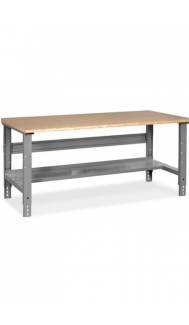 Industrial Packing Table - 60 x 36", Maple Top with Rounded Edge