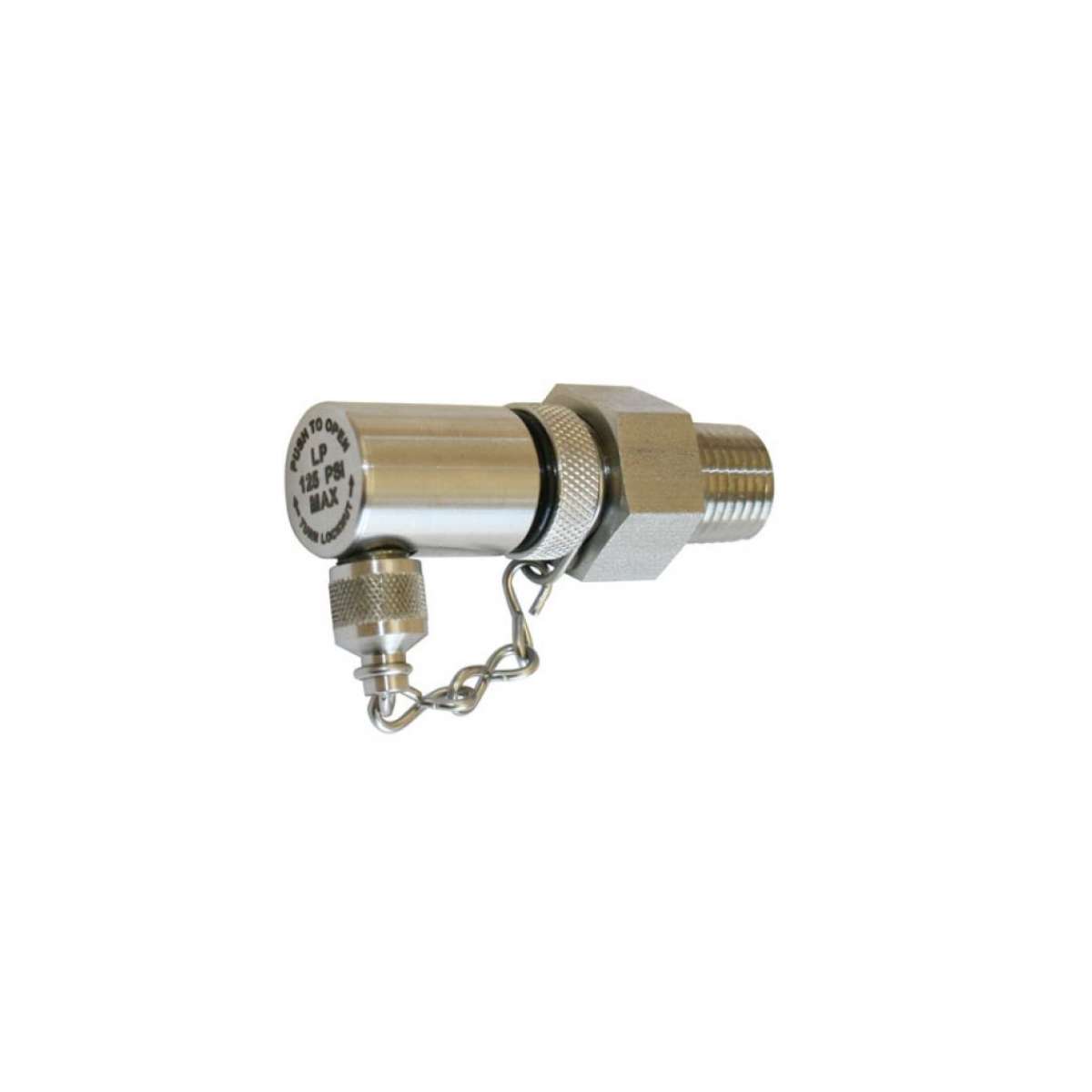 LP Pushbutton Valve, 9/16" - 18 ORB, w/ Lock Nut, Viton, 316 SS LP Pushbutton Valve, 9/16" - 18 ORB, w/ Lock Nut, Viton, 316 SS