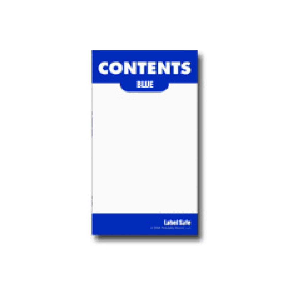 Content Label - Water Resistant - 2" x 3.5"- Blue - Sheet 10